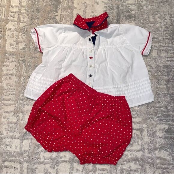 🏷️ 5 for $25 - Red White And Blue 4th Of July Vintage Outfit - Picture 1 of 11